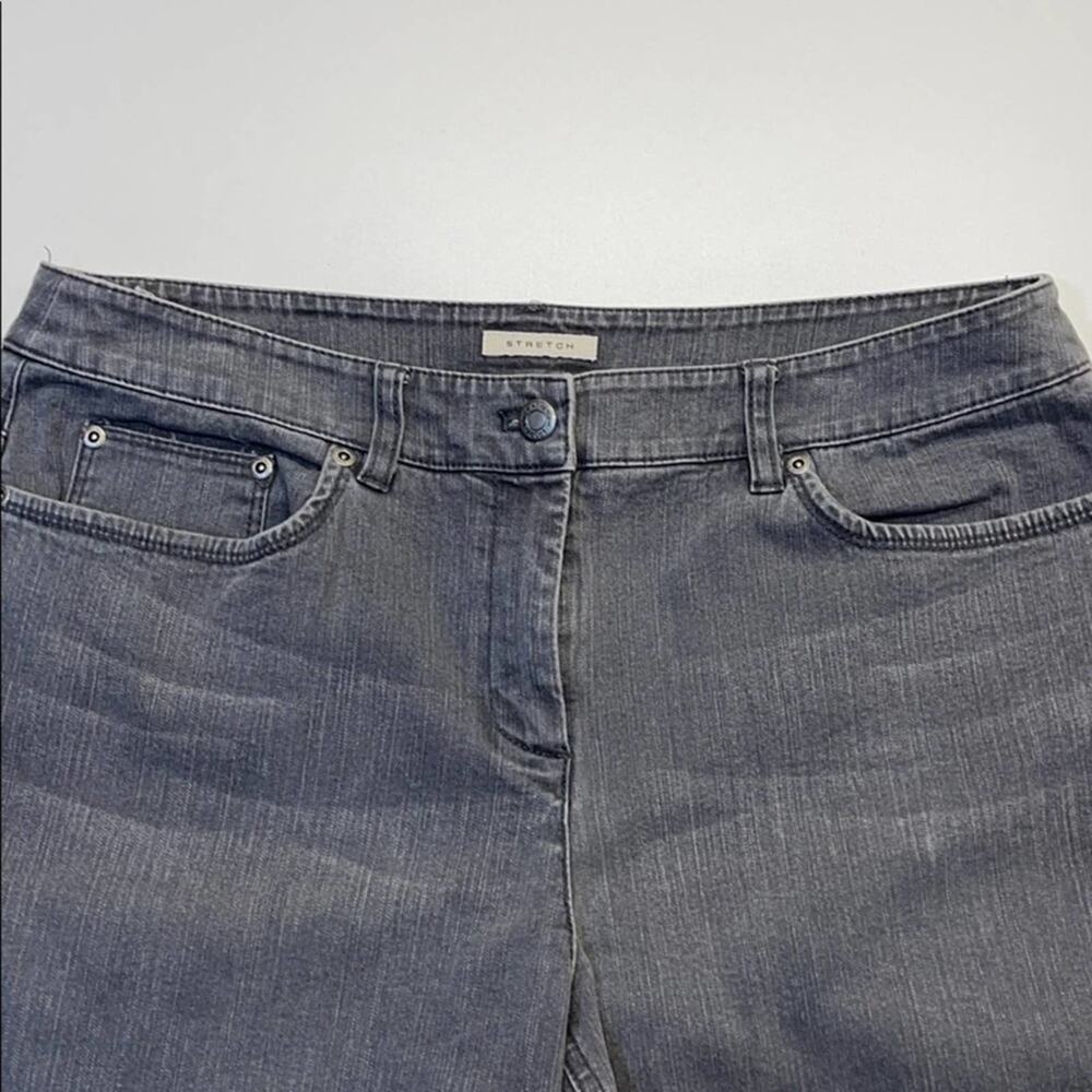 JONES NEW YORK Womens 12 Short Gray Stretch Jeans